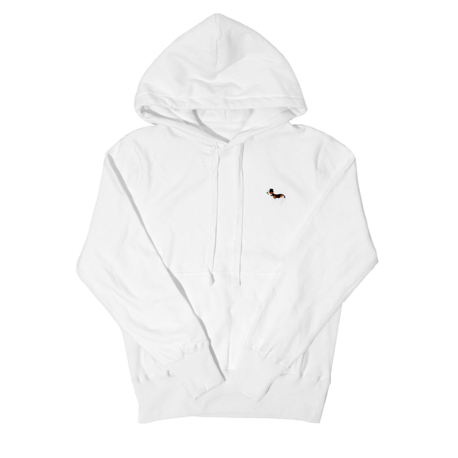 White fleece hoodie